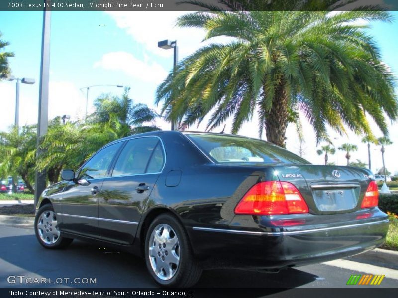 Midnight Pine Pearl / Ecru 2003 Lexus LS 430 Sedan