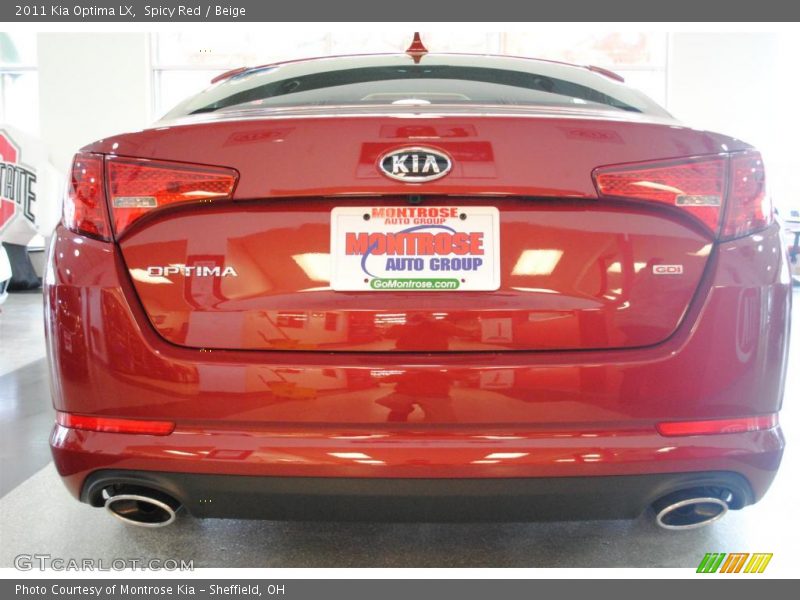 Spicy Red / Beige 2011 Kia Optima LX