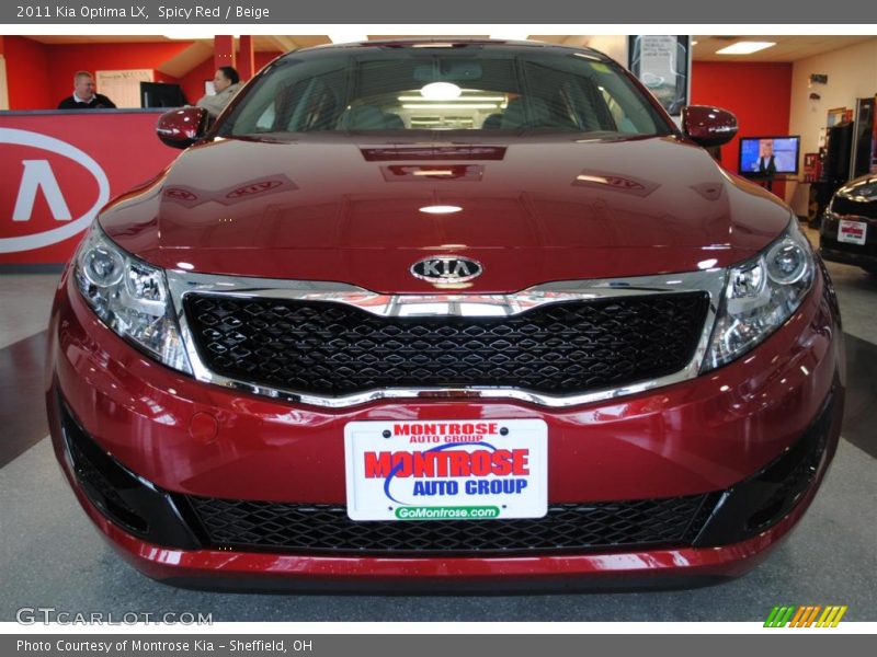 Spicy Red / Beige 2011 Kia Optima LX