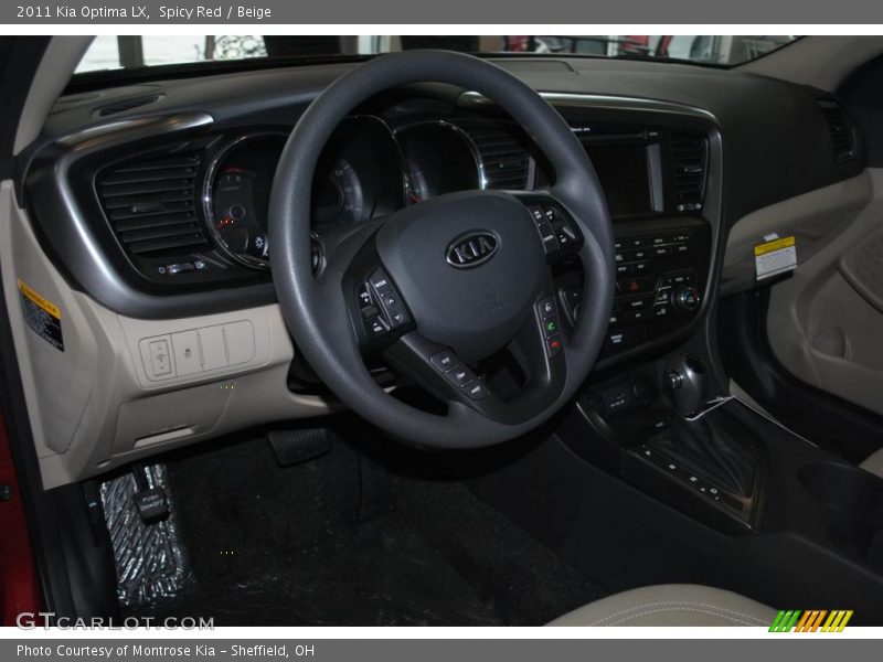Spicy Red / Beige 2011 Kia Optima LX