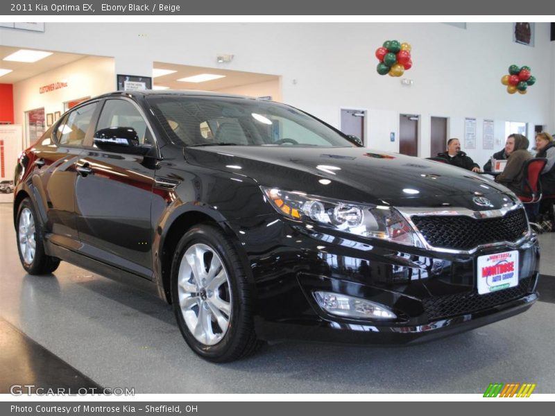 Ebony Black / Beige 2011 Kia Optima EX
