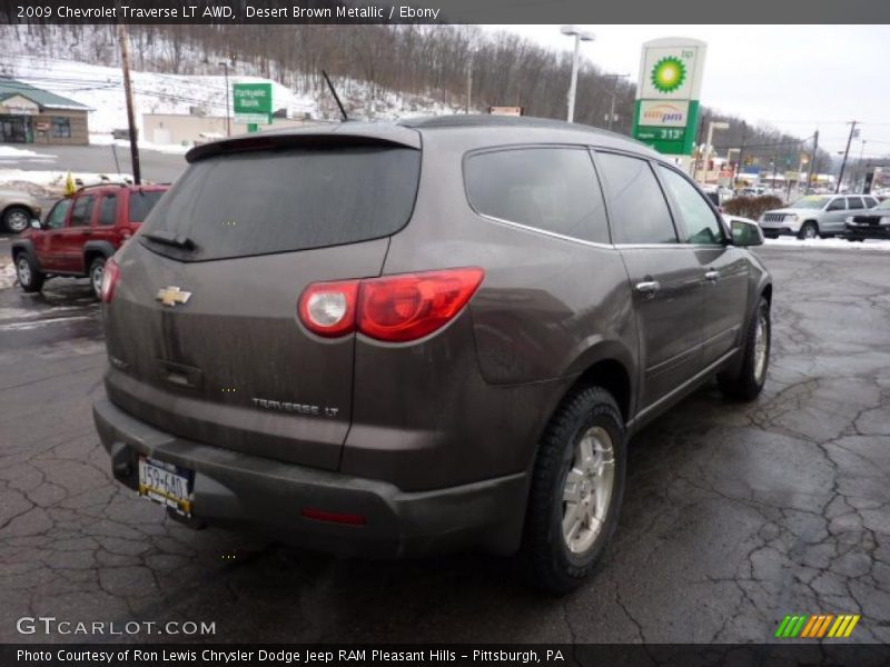 Desert Brown Metallic / Ebony 2009 Chevrolet Traverse LT AWD