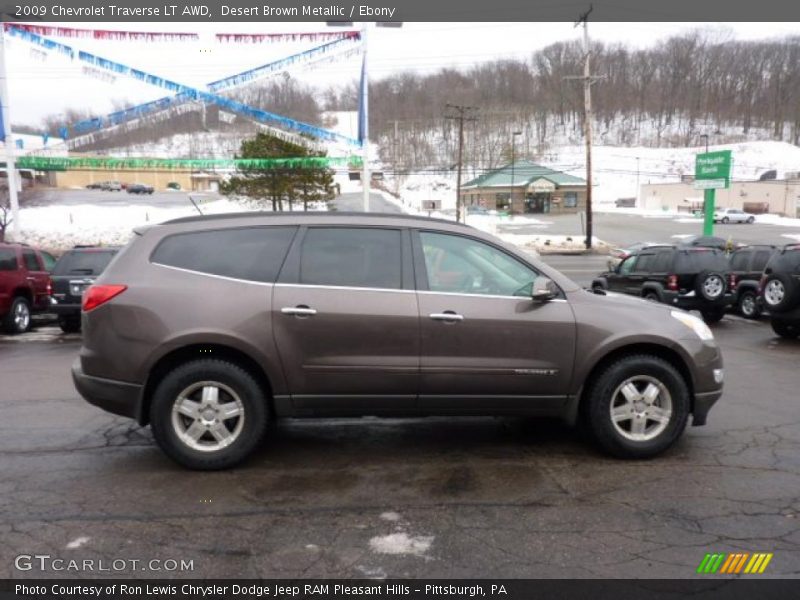 Desert Brown Metallic / Ebony 2009 Chevrolet Traverse LT AWD