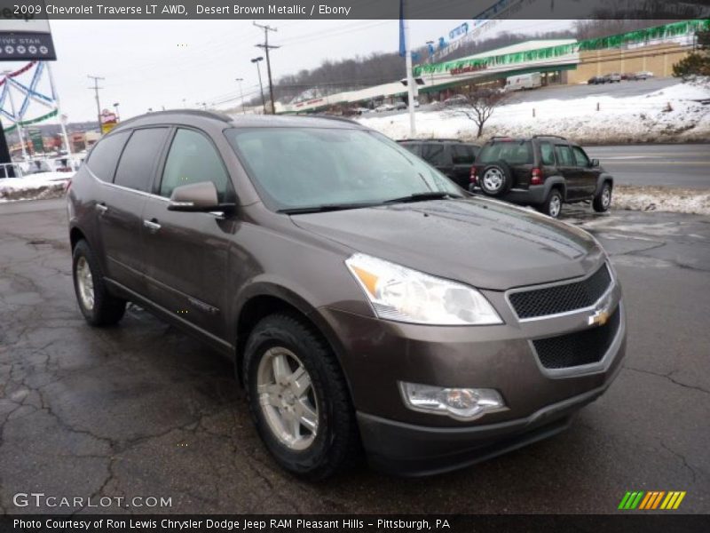 Desert Brown Metallic / Ebony 2009 Chevrolet Traverse LT AWD