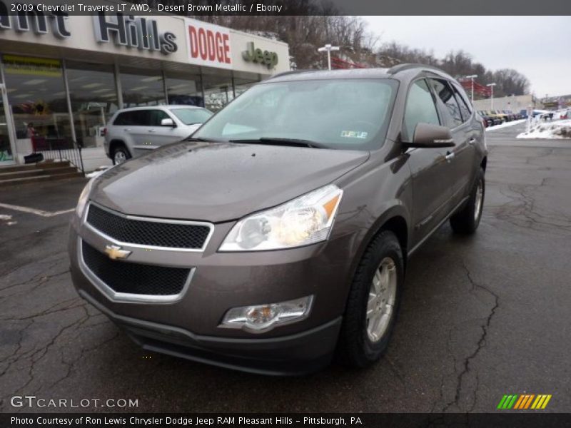 Desert Brown Metallic / Ebony 2009 Chevrolet Traverse LT AWD