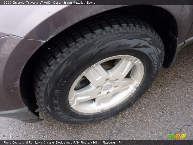 Desert Brown Metallic / Ebony 2009 Chevrolet Traverse LT AWD