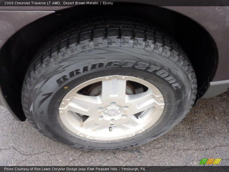 Desert Brown Metallic / Ebony 2009 Chevrolet Traverse LT AWD