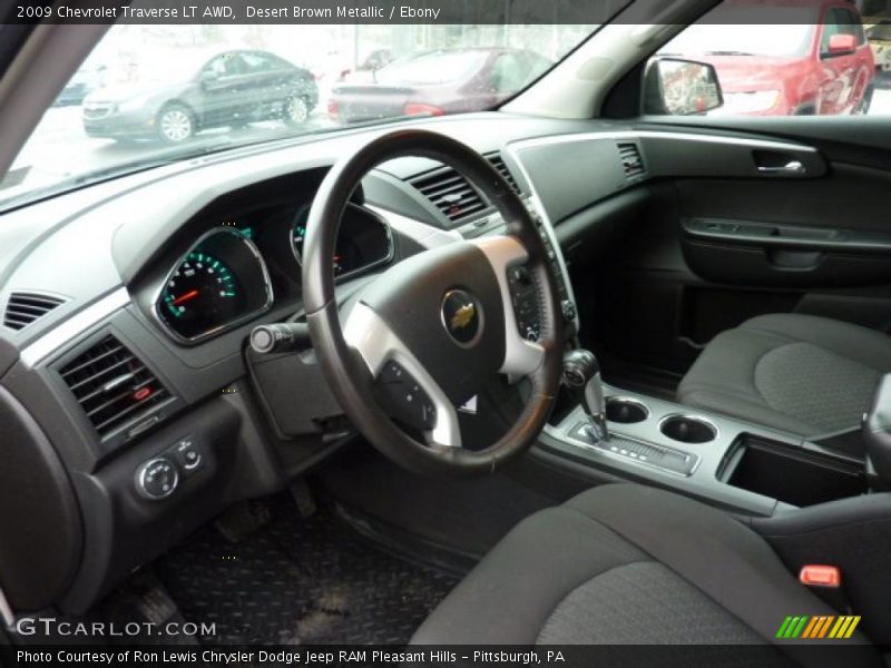 Desert Brown Metallic / Ebony 2009 Chevrolet Traverse LT AWD
