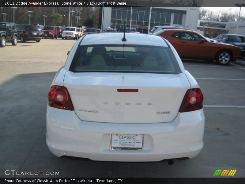 Stone White / Black/Light Frost Beige 2011 Dodge Avenger Express