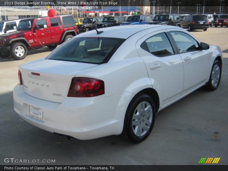 Stone White / Black/Light Frost Beige 2011 Dodge Avenger Express