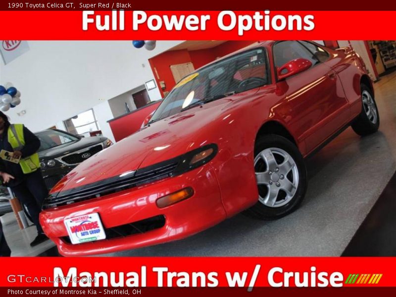 Super Red / Black 1990 Toyota Celica GT