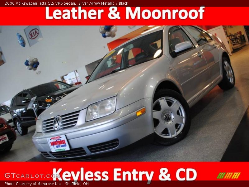 Silver Arrow Metallic / Black 2000 Volkswagen Jetta GLS VR6 Sedan