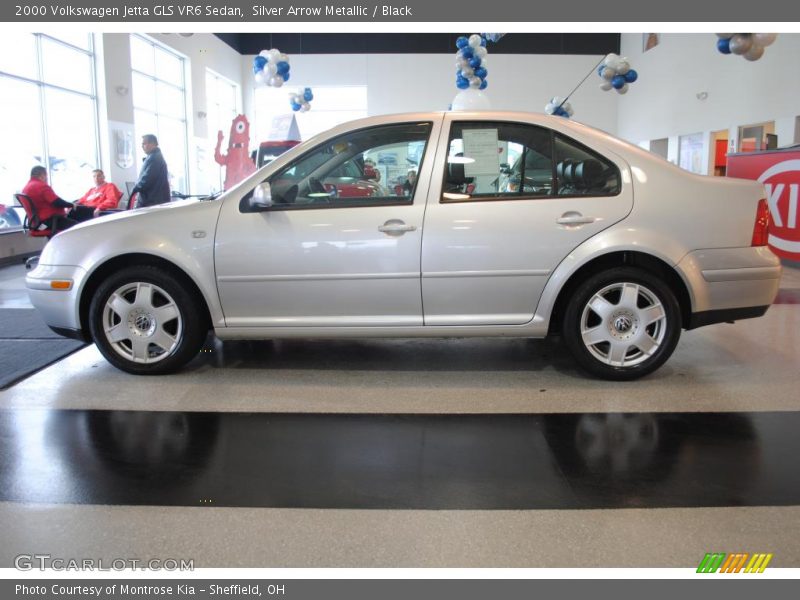 Silver Arrow Metallic / Black 2000 Volkswagen Jetta GLS VR6 Sedan