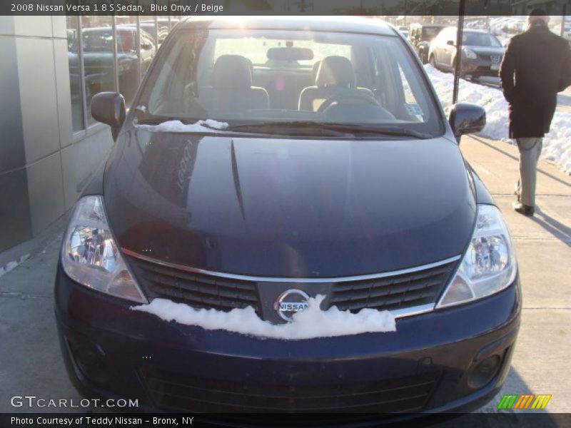 Blue Onyx / Beige 2008 Nissan Versa 1.8 S Sedan