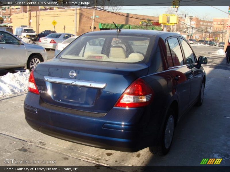 Blue Onyx / Beige 2008 Nissan Versa 1.8 S Sedan