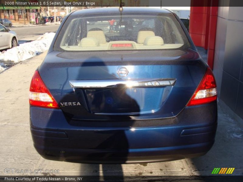 Blue Onyx / Beige 2008 Nissan Versa 1.8 S Sedan