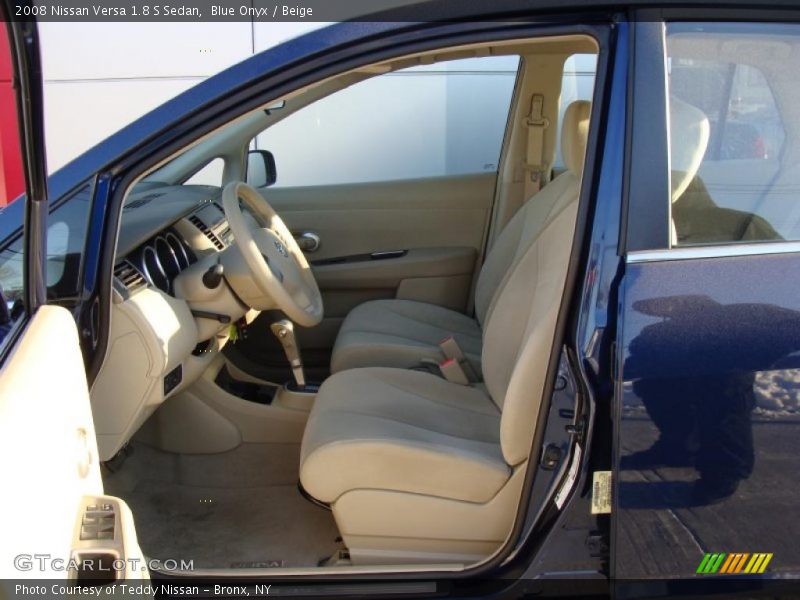 Blue Onyx / Beige 2008 Nissan Versa 1.8 S Sedan