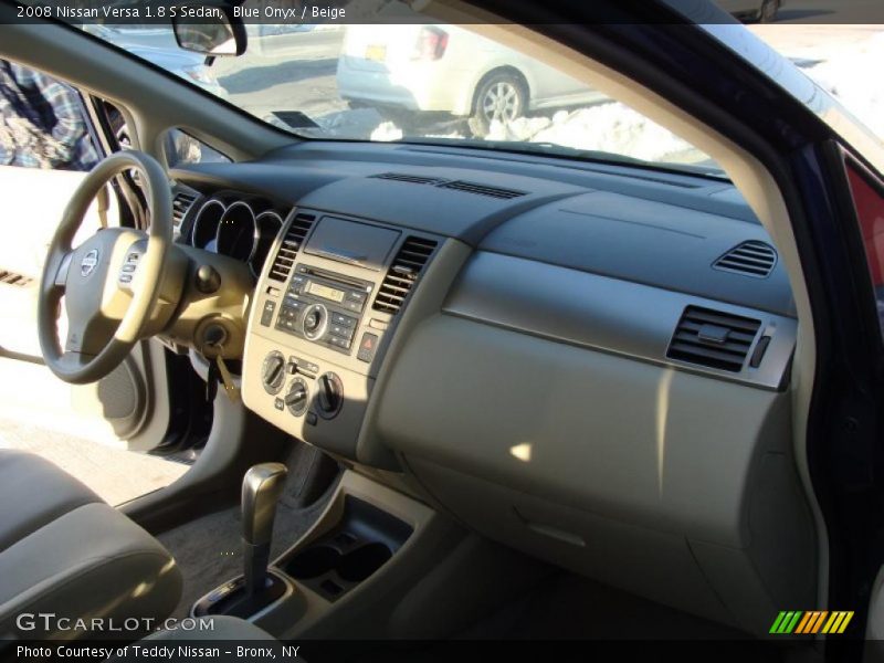 Blue Onyx / Beige 2008 Nissan Versa 1.8 S Sedan