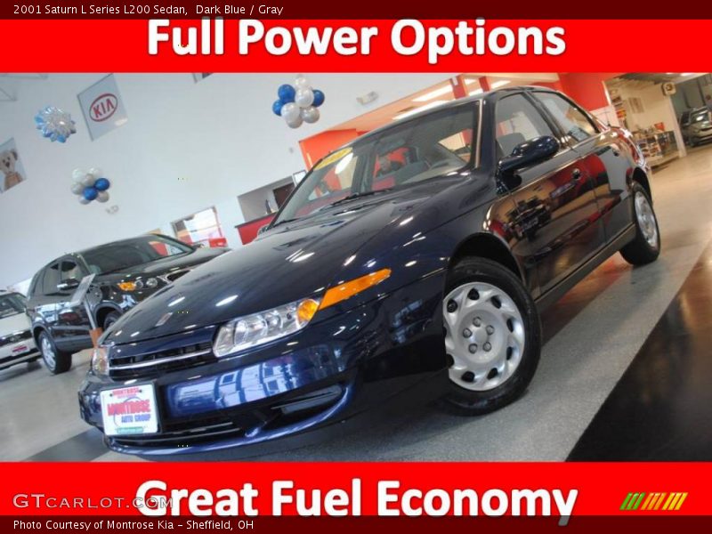 Dark Blue / Gray 2001 Saturn L Series L200 Sedan