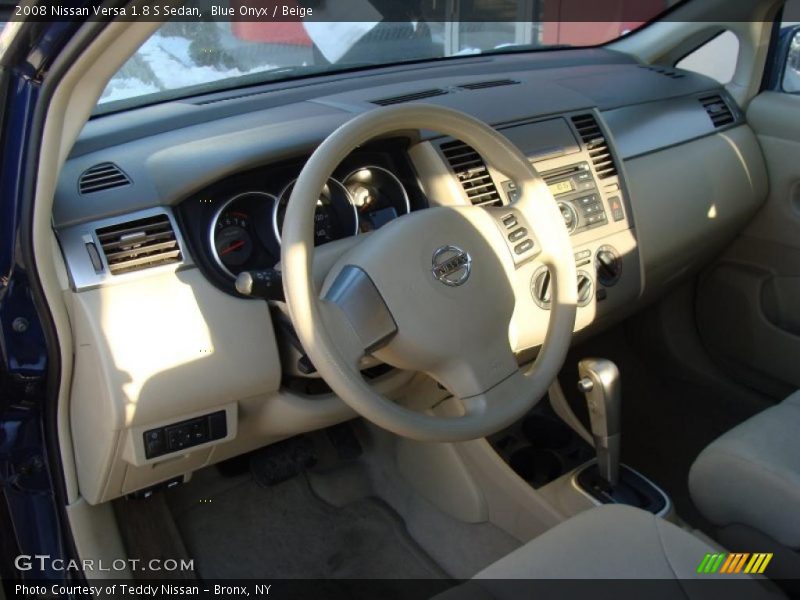 Blue Onyx / Beige 2008 Nissan Versa 1.8 S Sedan