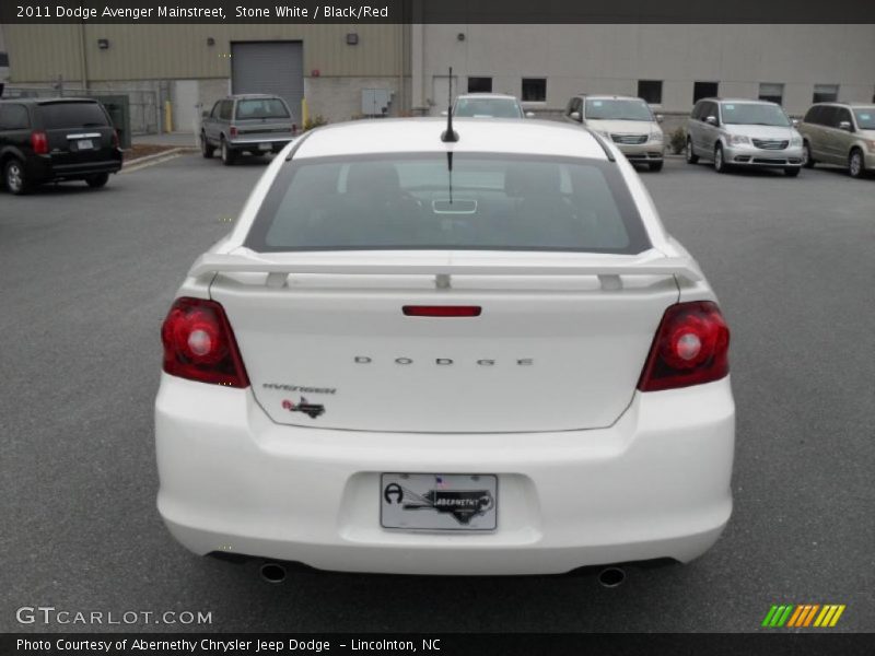 Stone White / Black/Red 2011 Dodge Avenger Mainstreet