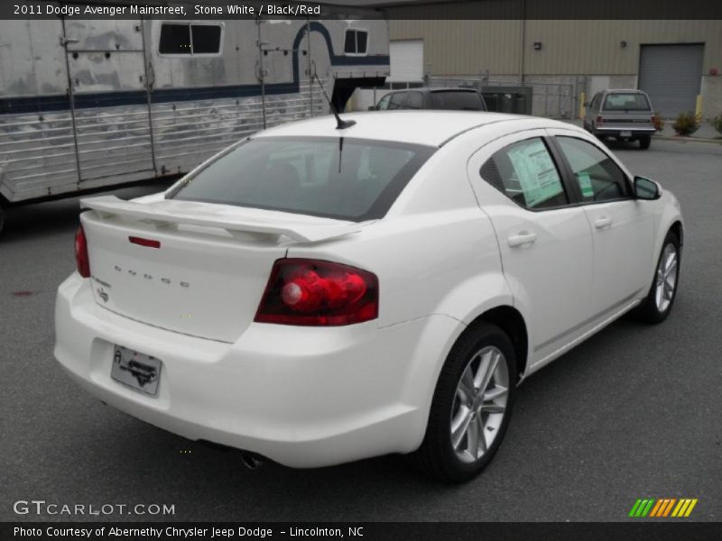 Stone White / Black/Red 2011 Dodge Avenger Mainstreet