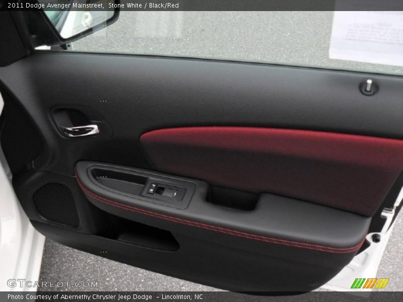 Stone White / Black/Red 2011 Dodge Avenger Mainstreet