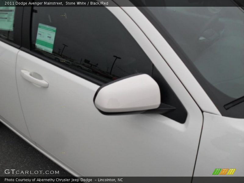 Stone White / Black/Red 2011 Dodge Avenger Mainstreet