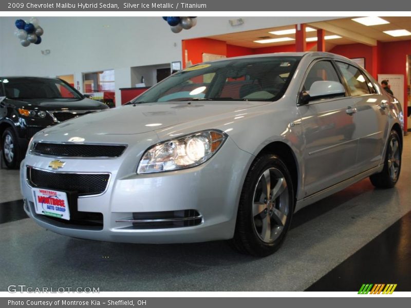 Silver Ice Metallic / Titanium 2009 Chevrolet Malibu Hybrid Sedan