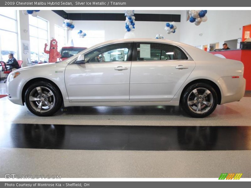Silver Ice Metallic / Titanium 2009 Chevrolet Malibu Hybrid Sedan