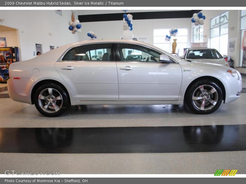 Silver Ice Metallic / Titanium 2009 Chevrolet Malibu Hybrid Sedan