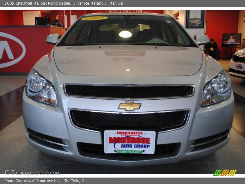 Silver Ice Metallic / Titanium 2009 Chevrolet Malibu Hybrid Sedan