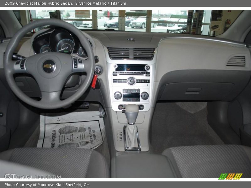 Silver Ice Metallic / Titanium 2009 Chevrolet Malibu Hybrid Sedan