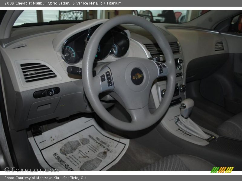 Silver Ice Metallic / Titanium 2009 Chevrolet Malibu Hybrid Sedan
