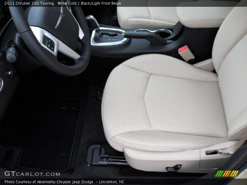 White Gold / Black/Light Frost Beige 2011 Chrysler 200 Touring