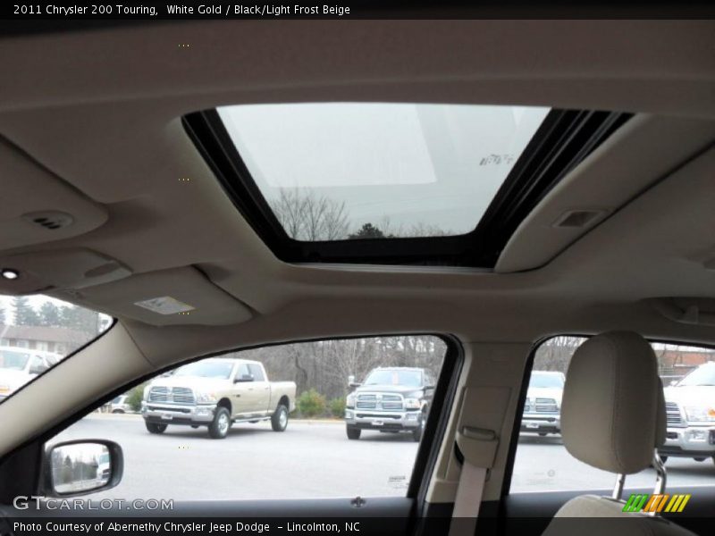 White Gold / Black/Light Frost Beige 2011 Chrysler 200 Touring