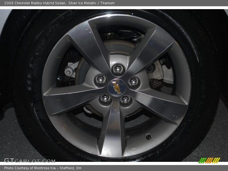 Silver Ice Metallic / Titanium 2009 Chevrolet Malibu Hybrid Sedan