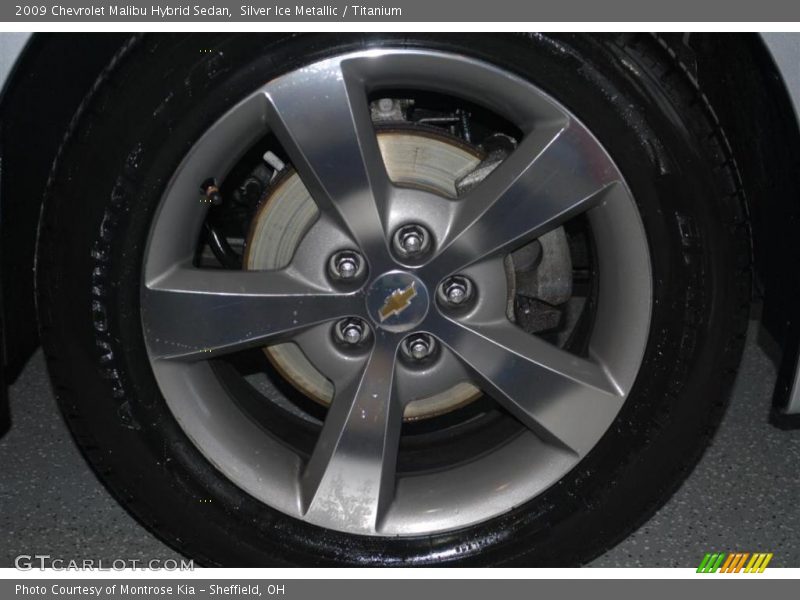 Silver Ice Metallic / Titanium 2009 Chevrolet Malibu Hybrid Sedan