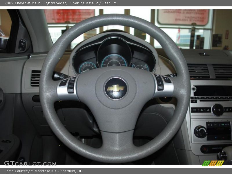 Silver Ice Metallic / Titanium 2009 Chevrolet Malibu Hybrid Sedan