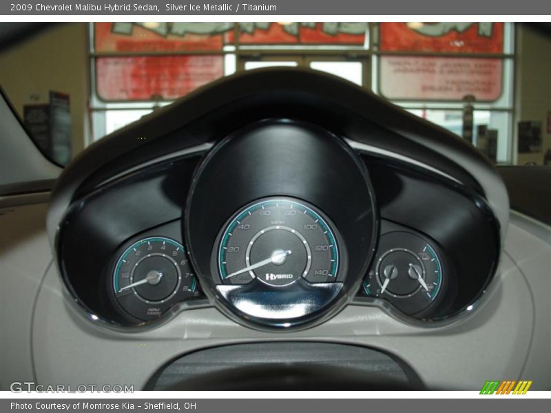 Silver Ice Metallic / Titanium 2009 Chevrolet Malibu Hybrid Sedan