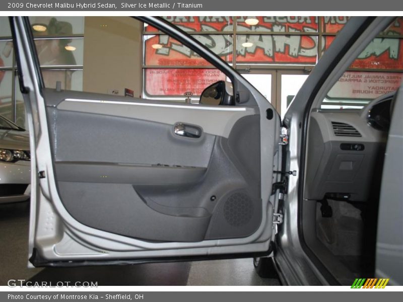Silver Ice Metallic / Titanium 2009 Chevrolet Malibu Hybrid Sedan