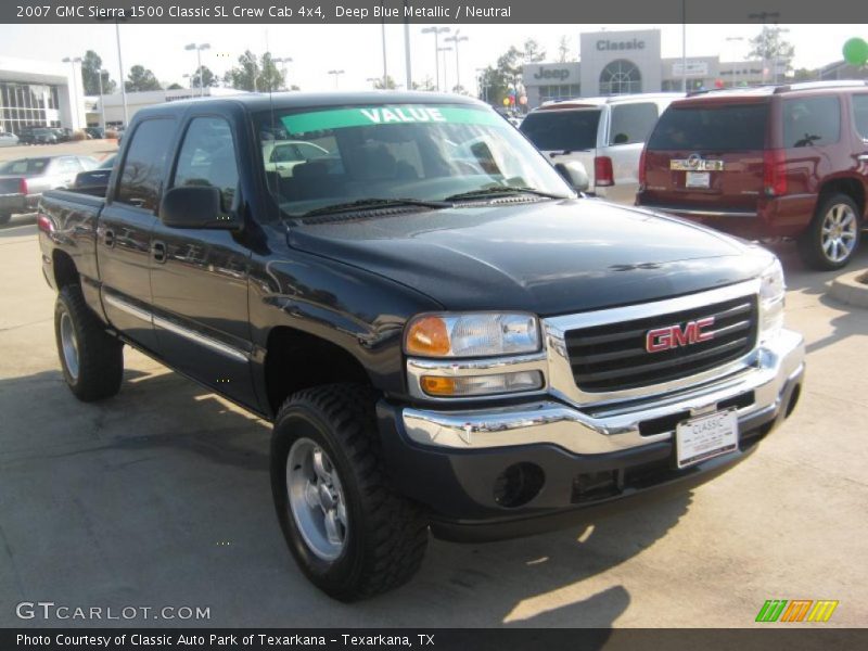 Deep Blue Metallic / Neutral 2007 GMC Sierra 1500 Classic SL Crew Cab 4x4