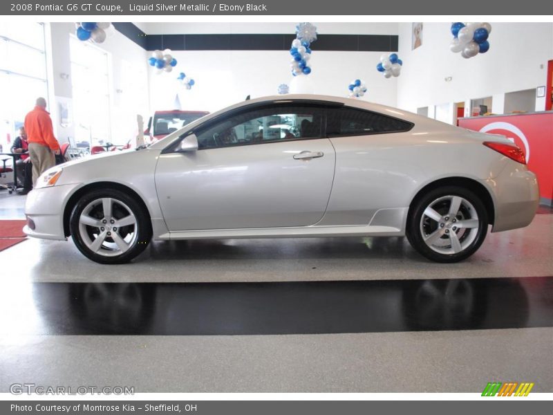 Liquid Silver Metallic / Ebony Black 2008 Pontiac G6 GT Coupe