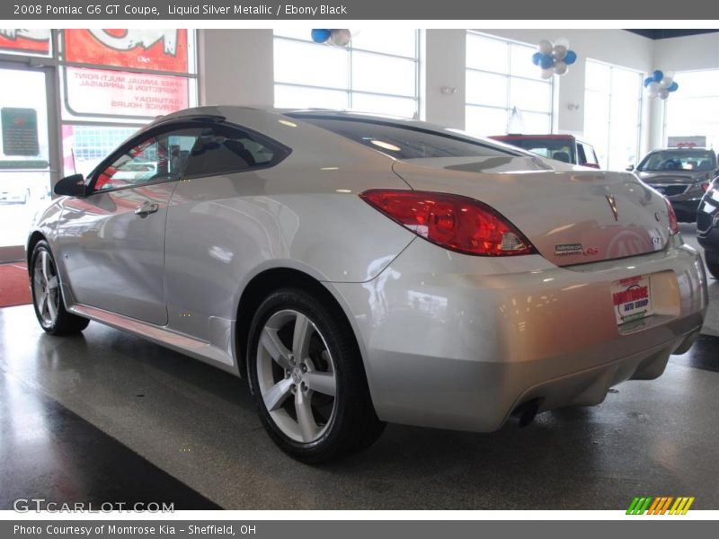 Liquid Silver Metallic / Ebony Black 2008 Pontiac G6 GT Coupe