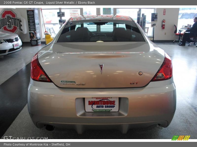 Liquid Silver Metallic / Ebony Black 2008 Pontiac G6 GT Coupe