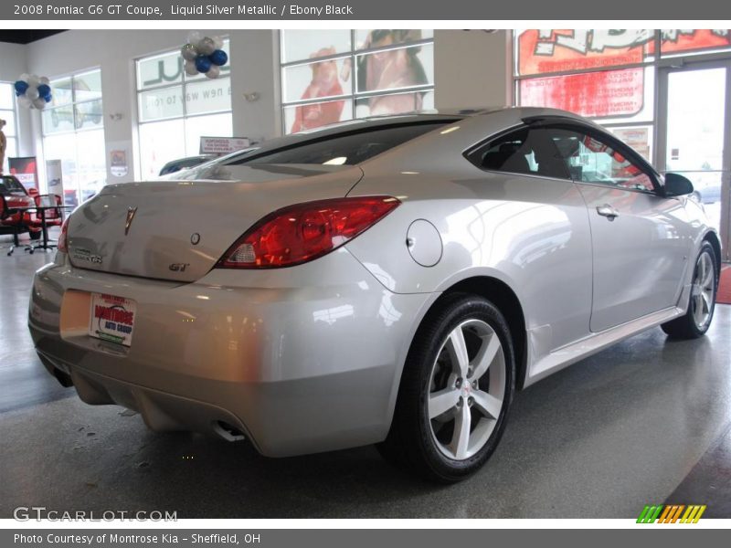 Liquid Silver Metallic / Ebony Black 2008 Pontiac G6 GT Coupe
