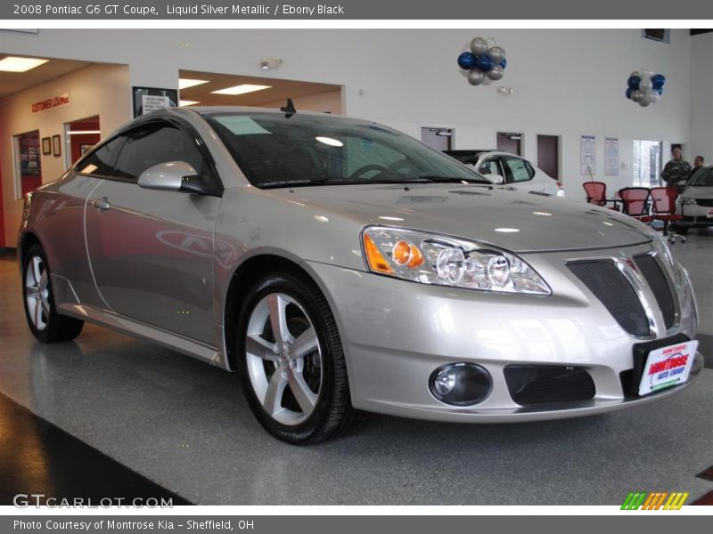 Liquid Silver Metallic / Ebony Black 2008 Pontiac G6 GT Coupe