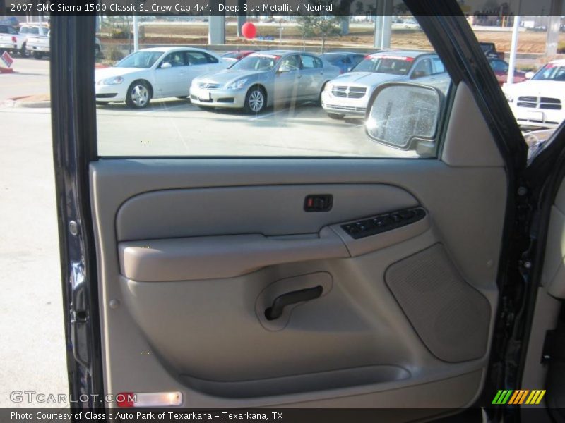 Deep Blue Metallic / Neutral 2007 GMC Sierra 1500 Classic SL Crew Cab 4x4