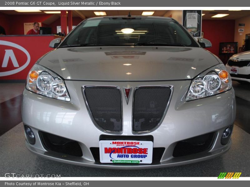 Liquid Silver Metallic / Ebony Black 2008 Pontiac G6 GT Coupe