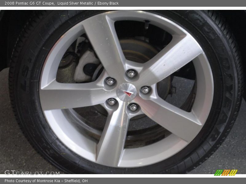 Liquid Silver Metallic / Ebony Black 2008 Pontiac G6 GT Coupe